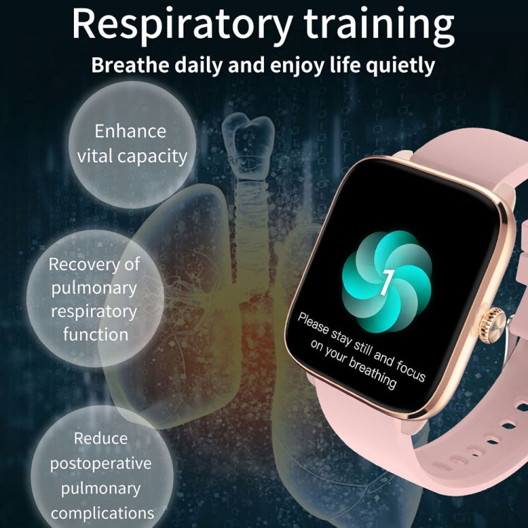 T20 1.96 inch IP67 Waterproof Silicone Band Smart Watch, Supports Dual-mode Bluetooth Call / Heart Rate Monitoring(Pink) by buy2fix