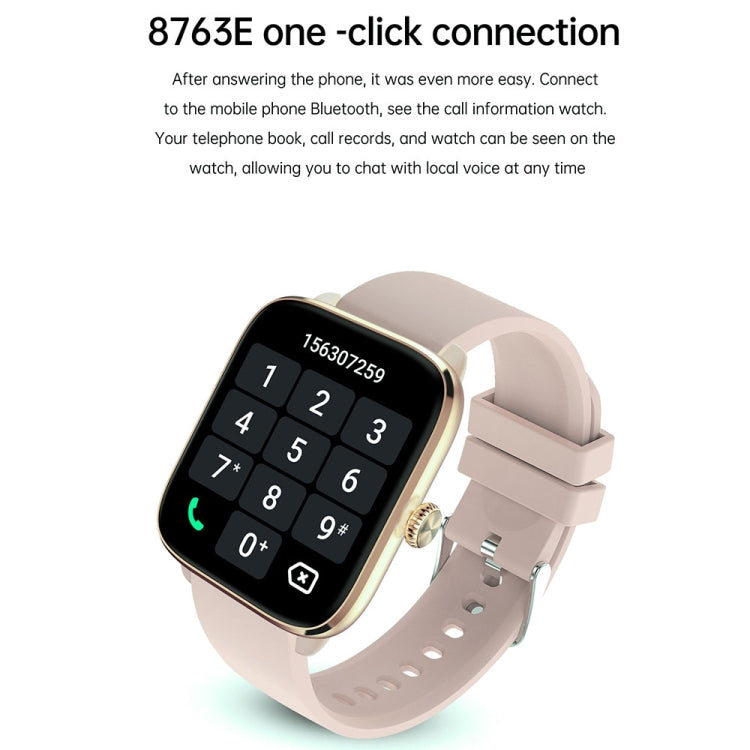 T20 1.96 inch IP67 Waterproof Silicone Band Smart Watch, Supports Dual-mode Bluetooth Call / Heart Rate Monitoring(Black) by buy2fix