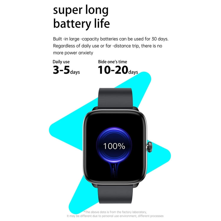 T20 1.96 inch IP67 Waterproof Silicone Band Smart Watch, Supports Dual-mode Bluetooth Call / Heart Rate Monitoring(Blue) by buy2fix