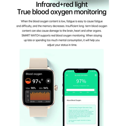 T20 1.96 inch IP67 Waterproof Silicone Band Smart Watch, Supports Dual-mode Bluetooth Call / Heart Rate Monitoring(Blue) by buy2fix