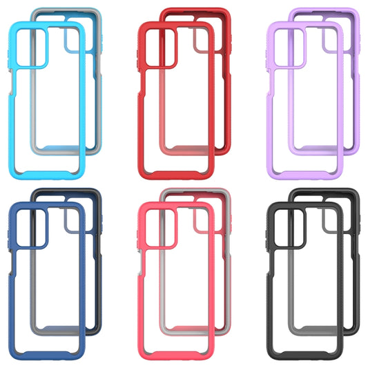 For Motorola Moto G13 / G23 Starry Sky Solid Color Shockproof TPU Clear PC Phone Case(Sky Blue) - Motorola Cases by buy2fix | Online Shopping UK | buy2fix
