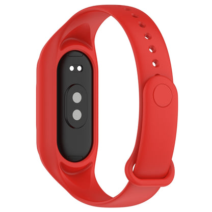 For Xiaomi Mi Band 8 Integrated Silicone Replacement Watch Band(Red) - Watch Bands by buy2fix | Online Shopping UK | buy2fix