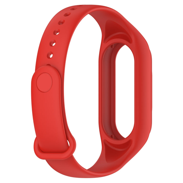 For Xiaomi Mi Band 8 Integrated Silicone Replacement Watch Band(Red) - Watch Bands by buy2fix | Online Shopping UK | buy2fix