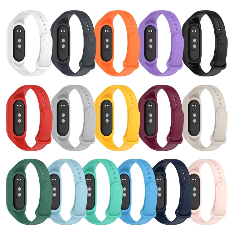 For Xiaomi Mi Band 8 Integrated Silicone Replacement Watch Band(Red) - Watch Bands by buy2fix | Online Shopping UK | buy2fix