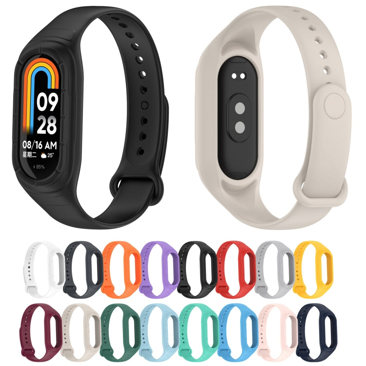 For Xiaomi Mi Band 8 Integrated Silicone Replacement Watch Band(Red) - Watch Bands by buy2fix | Online Shopping UK | buy2fix