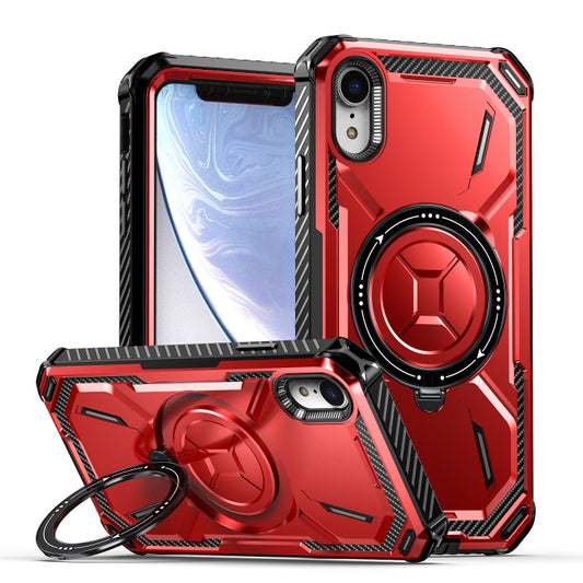 For iPhone XR Armor Series Holder Phone Case(Red) - More iPhone Cases by buy2fix | Online Shopping UK | buy2fix