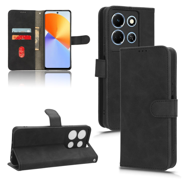 For Infinix Note 30 5G Skin Feel Magnetic Flip Leather Phone Case(Black) - Infinix Cases by buy2fix | Online Shopping UK | buy2fix