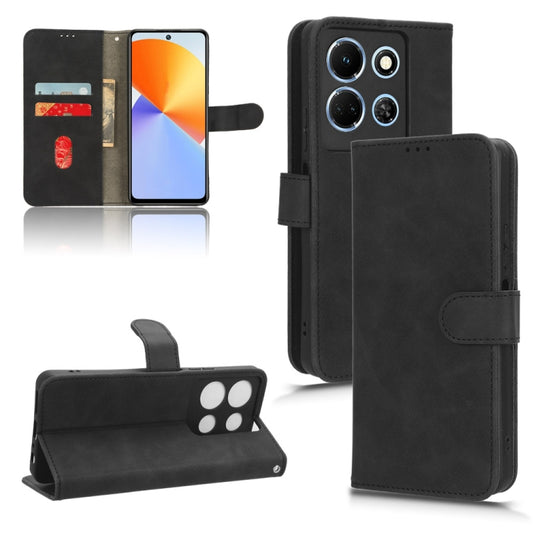 For Infinix Note 30 5G Skin Feel Magnetic Flip Leather Phone Case(Black) - Infinix Cases by buy2fix | Online Shopping UK | buy2fix