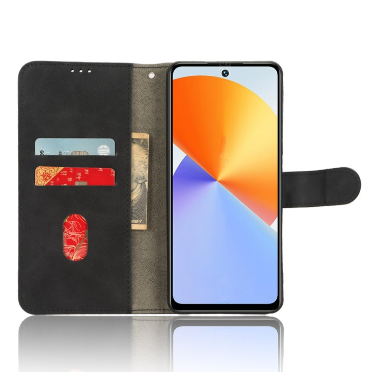 For Infinix Note 30 5G Skin Feel Magnetic Flip Leather Phone Case(Black) - Infinix Cases by buy2fix | Online Shopping UK | buy2fix