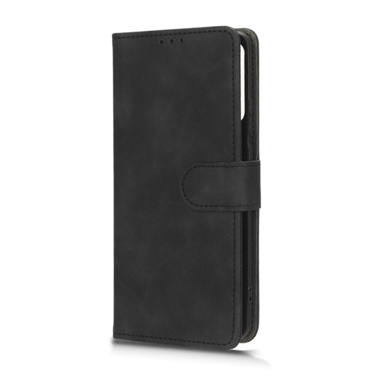 For Motorola Edge 40 Skin Feel Magnetic Flip Leather Phone Case(Black) by buy2fix
