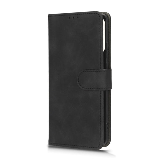 For Motorola Edge 40 Skin Feel Magnetic Flip Leather Phone Case(Black) - Motorola Cases by buy2fix | Online Shopping UK | buy2fix
