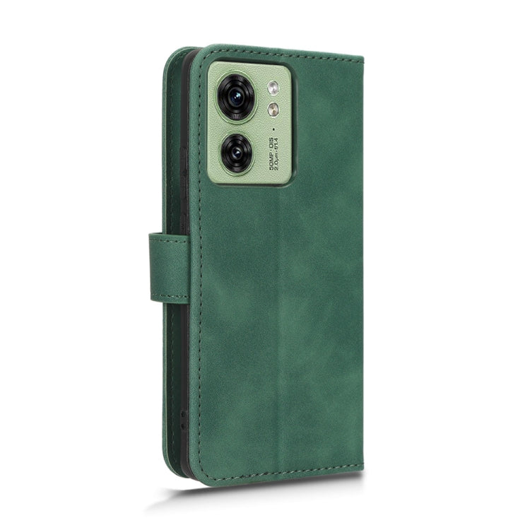 For Motorola Edge 40 Skin Feel Magnetic Flip Leather Phone Case(Green) - Motorola Cases by buy2fix | Online Shopping UK | buy2fix