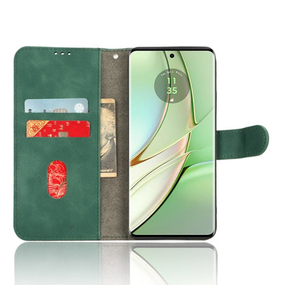 For Motorola Edge 40 Skin Feel Magnetic Flip Leather Phone Case(Green) - Motorola Cases by buy2fix | Online Shopping UK | buy2fix
