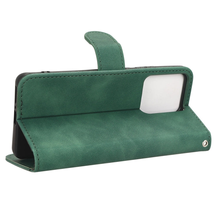 For Motorola Edge 40 Skin Feel Magnetic Flip Leather Phone Case(Green) - Motorola Cases by buy2fix | Online Shopping UK | buy2fix