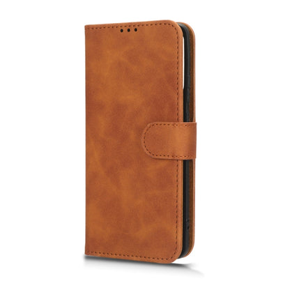 For Motorola Edge 40 Skin Feel Magnetic Flip Leather Phone Case(Brown) by buy2fix