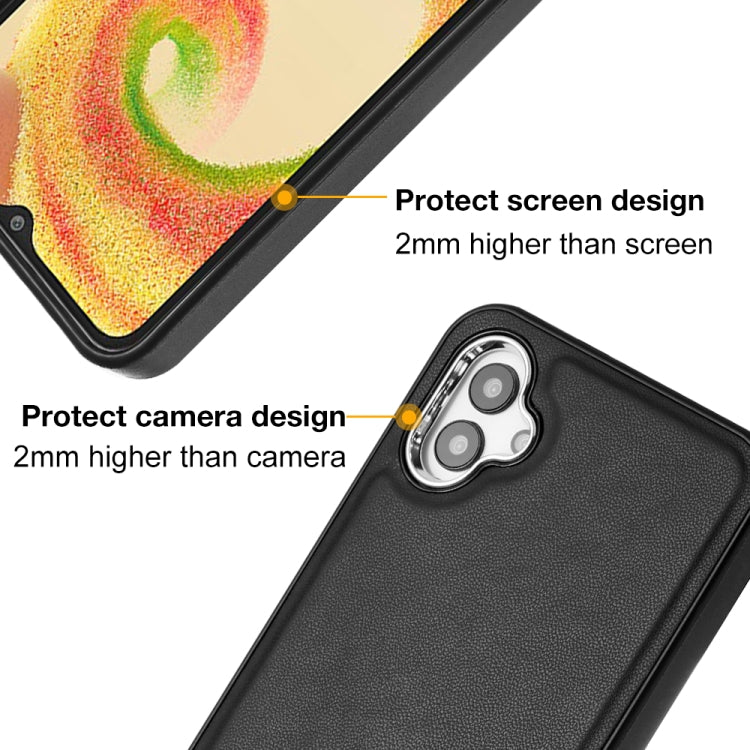 For Samsung Galaxy A04E / F04 / M04 Leather Texture Full Coverage Phone Case(Black) by buy2fix
