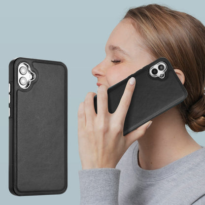 For Samsung Galaxy A04E / F04 / M04 Leather Texture Full Coverage Phone Case(Black) by buy2fix