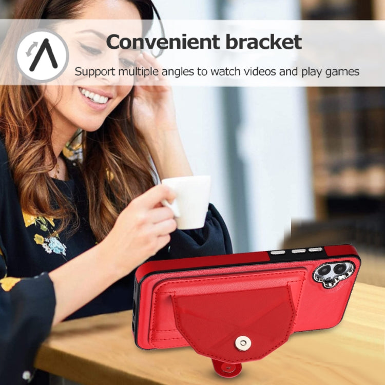 For Samsung Galaxy A04E / F04 / M04 Shockproof Leather Phone Case with Card Holder(Red) by buy2fix