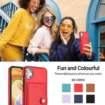 For Samsung Galaxy A04E / F04 / M04 Shockproof Leather Phone Case with Card Holder(Red) by buy2fix