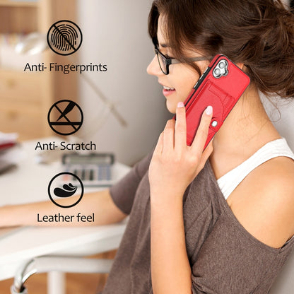 For Samsung Galaxy A04E / F04 / M04 Shockproof Leather Phone Case with Card Holder(Red) by buy2fix