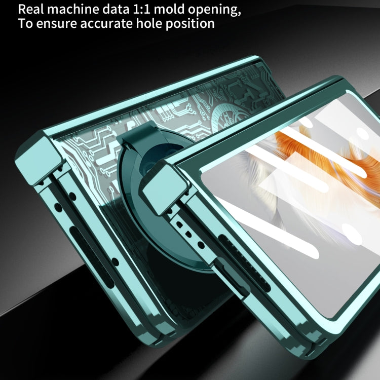 For Huawei Mate X3 Mechanical Legend Integrated Electroplating All-inclusive Phone Case(Black) by buy2fix