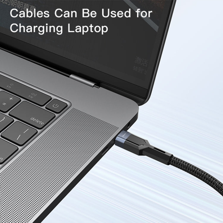 YESIDO CA108 1.2m 60W USB-C / Type-C to Type-C OD0.6 Charging Data Cable(Black+Blue) - USB-C & Type-C Cable by Yesido | Online Shopping UK | buy2fix