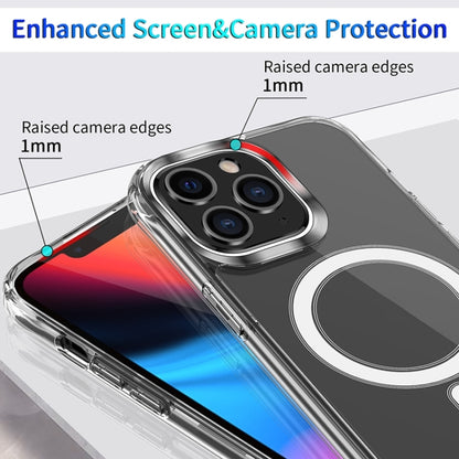 For iPhone 15 Pro Max Four Corner Airbags MagSafe Magnetic Phone Case(Transparent) - iPhone 15 Pro Max Cases by buy2fix | Online Shopping UK | buy2fix