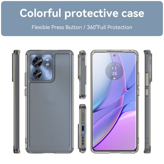 For Motorola Edge 40 Candy Series TPU Phone Case(Transparent Grey) - Motorola Cases by buy2fix | Online Shopping UK | buy2fix