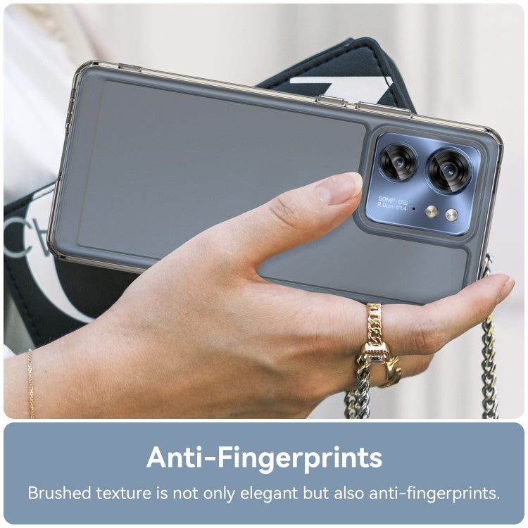 For Motorola Edge 40 Candy Series TPU Phone Case(Transparent Grey) by buy2fix