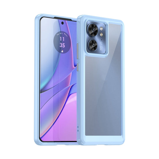 Pour Motorola Edge 40 Colorful Series Acrylique + TPU Phone Case (Bleu)