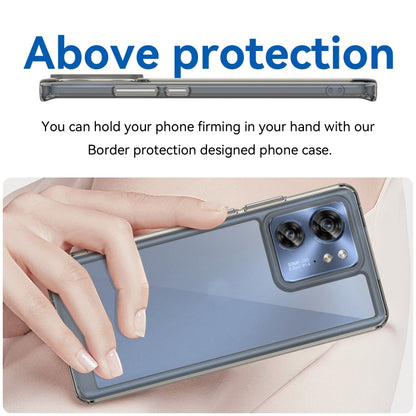 For Motorola Edge 40 Colorful Series Acrylic Hybrid TPU Phone Case(Transparent Grey) - Motorola Cases by buy2fix | Online Shopping UK | buy2fix