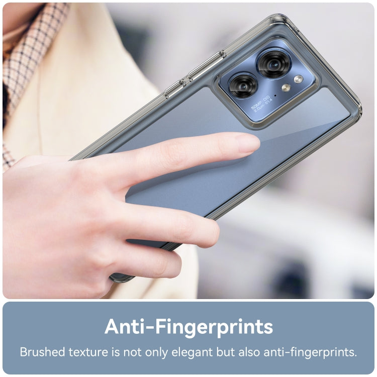 For Motorola Edge 40 Colorful Series Acrylic Hybrid TPU Phone Case(Transparent Grey) - Motorola Cases by buy2fix | Online Shopping UK | buy2fix