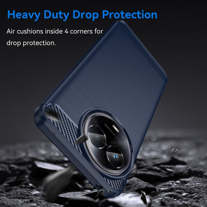 For Realme 11 5G Carbon Fiber Brushed Texture TPU Phone Case(Blue) - Realme Cases by buy2fix | Online Shopping UK | buy2fix
