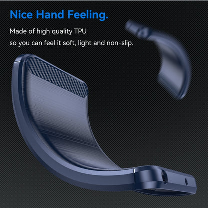 For Realme 11 5G Carbon Fiber Brushed Texture TPU Phone Case(Blue) - Realme Cases by buy2fix | Online Shopping UK | buy2fix