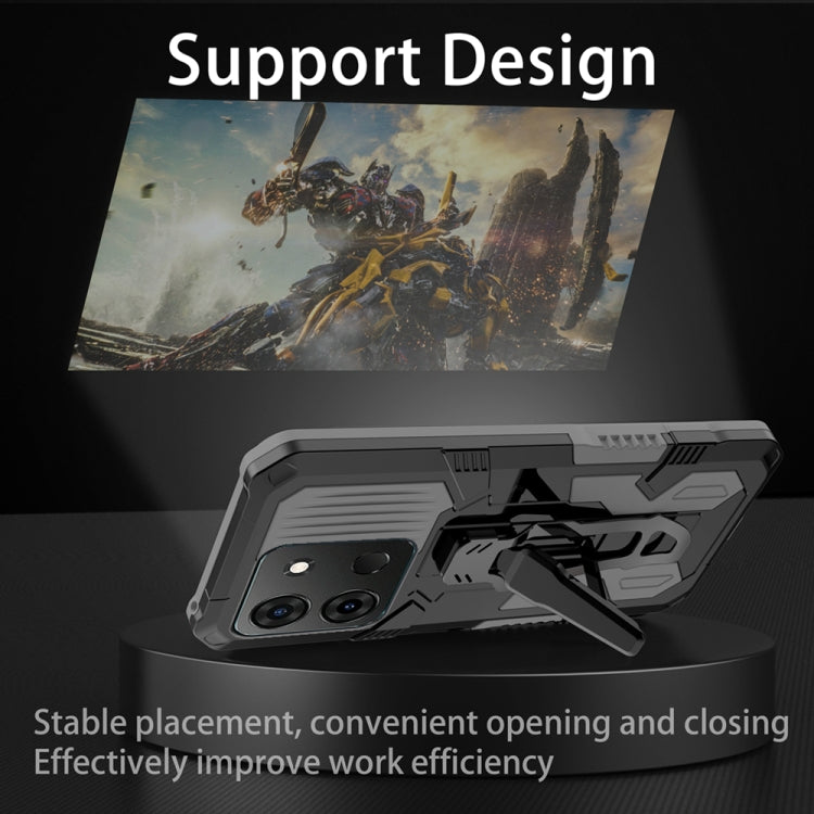 For Infinix Smart 7 Armor Warrior Shockproof PC + TPU Phone Case(Grey) - Infinix Cases by buy2fix | Online Shopping UK | buy2fix