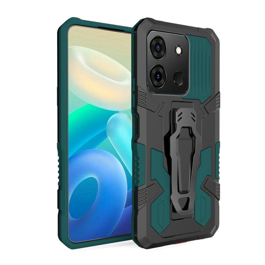For Infinix Smart 7 Armor Warrior Shockproof PC + TPU Phone Case(Army Green) - Infinix Cases by buy2fix | Online Shopping UK | buy2fix