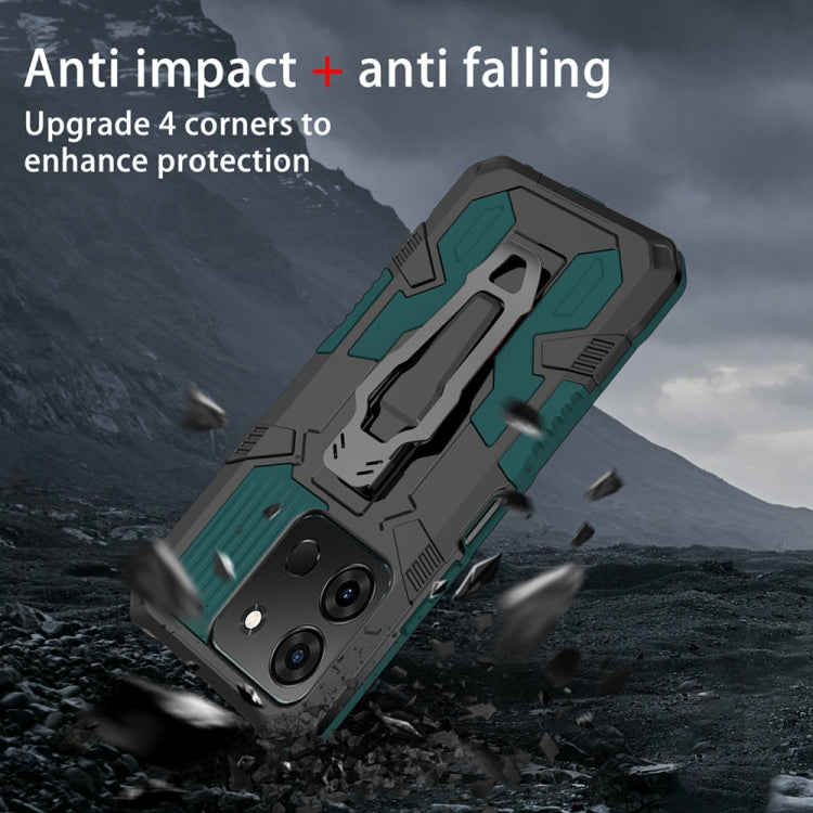 For Infinix Smart 7 Armor Warrior Shockproof PC + TPU Phone Case(Army Green) - Infinix Cases by buy2fix | Online Shopping UK | buy2fix