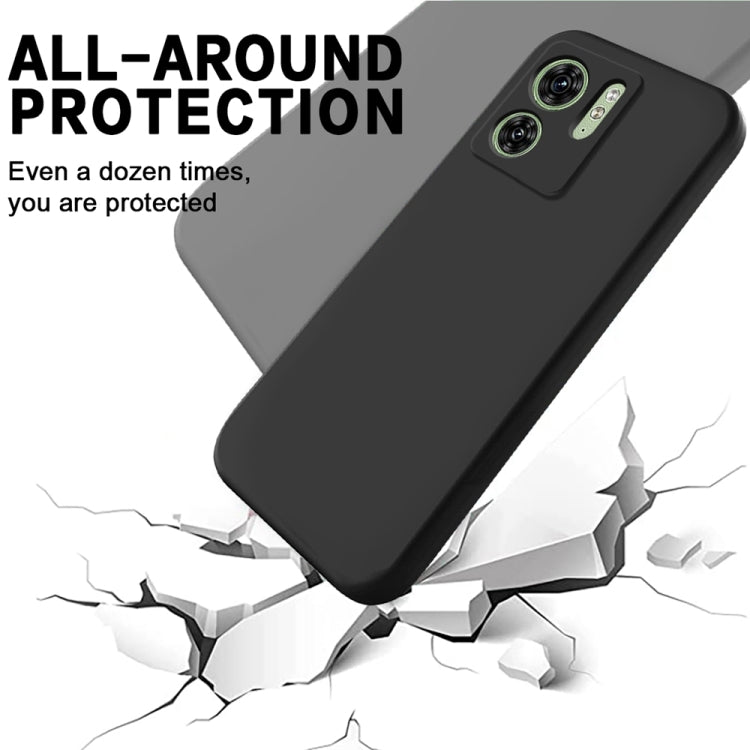 For Motorola Edge 40 5G Solid Color Liquid Silicone Dropproof Full Coverage Phone Case(Black) by buy2fix
