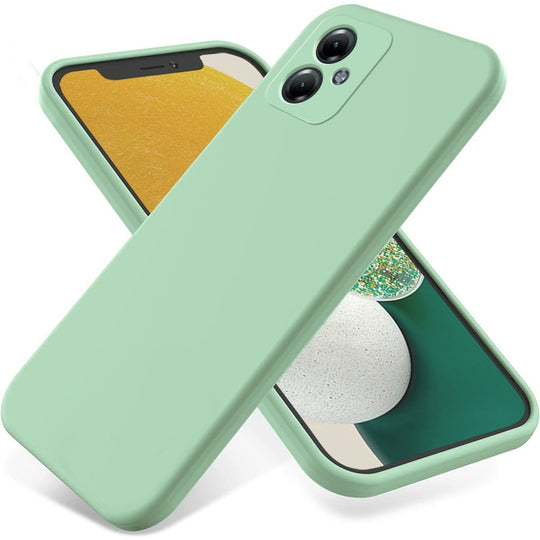 For Motorola Moto G54 5G Solid Color Liquid Silicone Dropproof Full Coverage Phone Case(Green)
