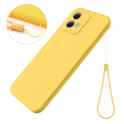 For Motorola Moto G84 5G Solid Color Liquid Silicone Dropproof Full Coverage Phone Case(Yellow) - Motorola Cases by buy2fix | Online Shopping UK | buy2fix