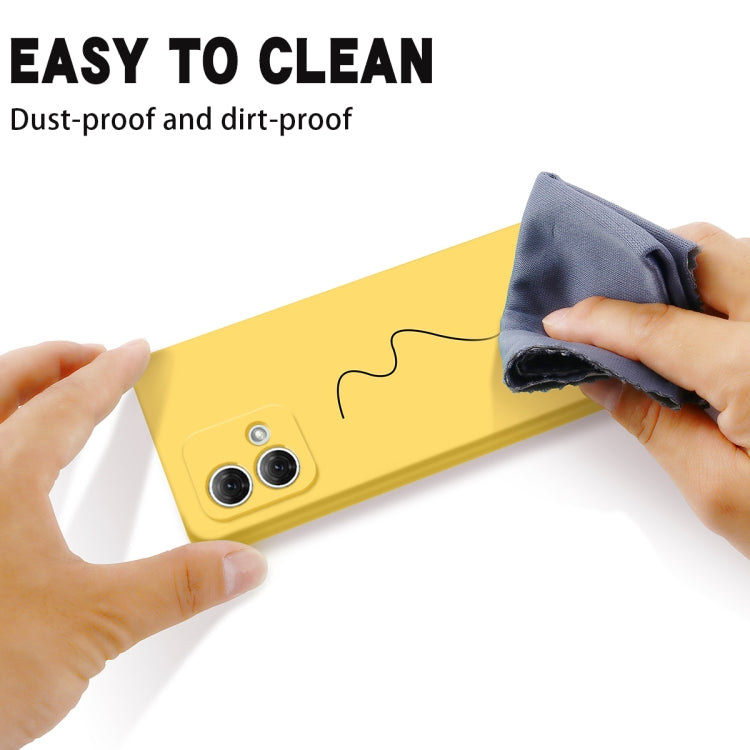 For Motorola Moto G84 5G Solid Color Liquid Silicone Dropproof Full Coverage Phone Case(Yellow) - Motorola Cases by buy2fix | Online Shopping UK | buy2fix
