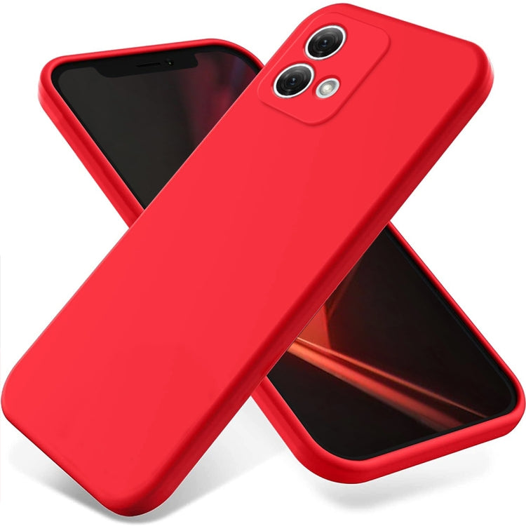 For Motorola Moto G84 5G Solid Color Liquid Silicone Dropproof Full Coverage Phone Case(Red) - Motorola Cases by buy2fix | Online Shopping UK | buy2fix