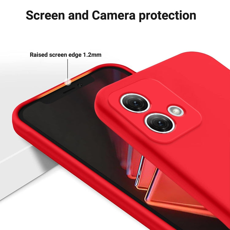 For Motorola Moto G84 5G Solid Color Liquid Silicone Dropproof Full Coverage Phone Case(Red) - Motorola Cases by buy2fix | Online Shopping UK | buy2fix