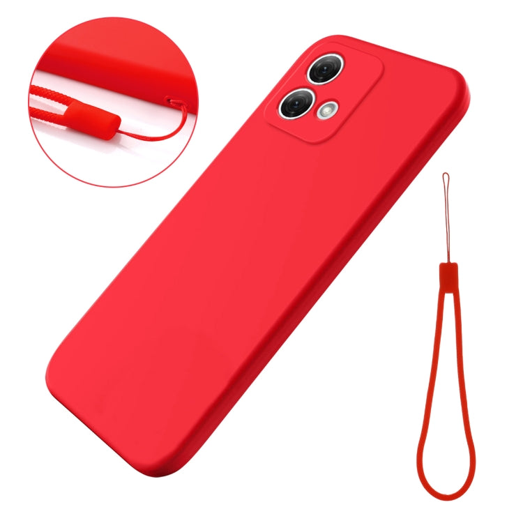 For Motorola Moto G84 5G Solid Color Liquid Silicone Dropproof Full Coverage Phone Case(Red) - Motorola Cases by buy2fix | Online Shopping UK | buy2fix