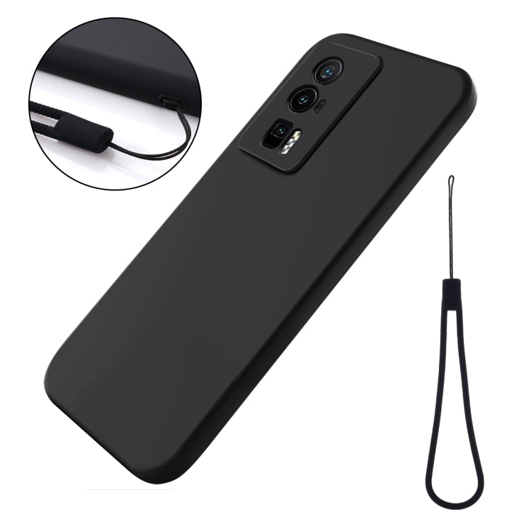 For Xiaomi Poco F5 Pro/Redmi K60/K60 Pro Pure Color Liquid Silicone Shockproof Phone Case(Black) - Xiaomi Cases by buy2fix | Online Shopping UK | buy2fix