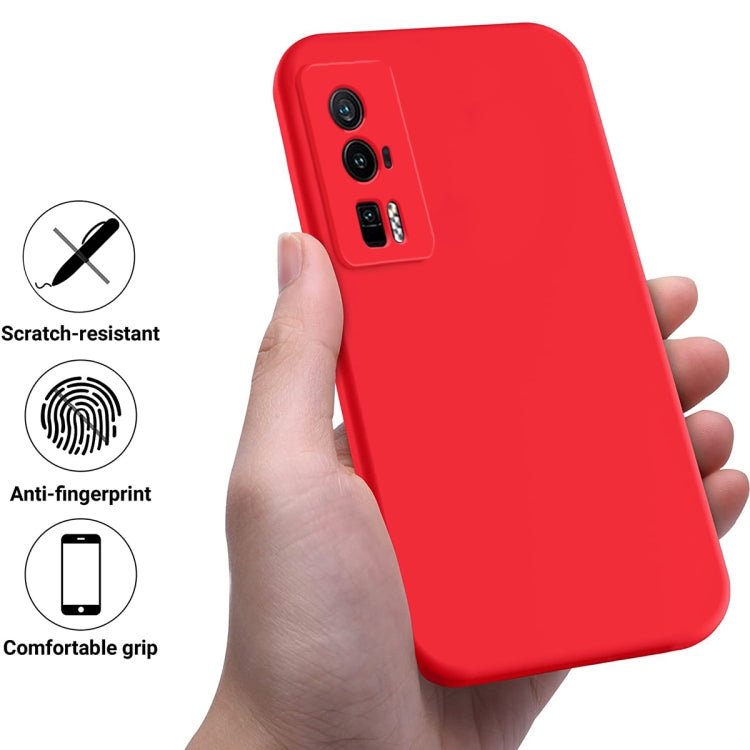 For Xiaomi Poco F5 Pro/Redmi K60/K60 Pro Pure Color Liquid Silicone Shockproof Phone Case(Red) - Xiaomi Cases by buy2fix | Online Shopping UK | buy2fix