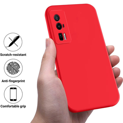 For Xiaomi Poco F5 Pro/Redmi K60/K60 Pro Pure Color Liquid Silicone Shockproof Phone Case(Red) - Xiaomi Cases by buy2fix | Online Shopping UK | buy2fix