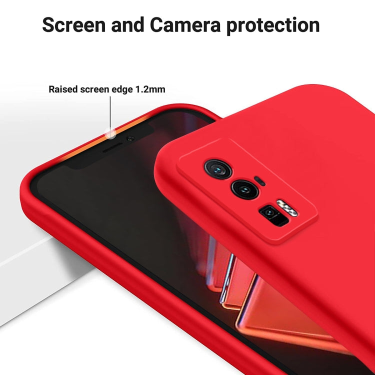 For Xiaomi Poco F5 Pro/Redmi K60/K60 Pro Pure Color Liquid Silicone Shockproof Phone Case(Red) - Xiaomi Cases by buy2fix | Online Shopping UK | buy2fix