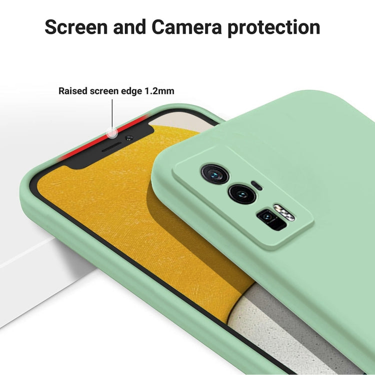 For Xiaomi Poco F5 Pro/Redmi K60/K60 Pro Pure Color Liquid Silicone Shockproof Phone Case(Green) - Xiaomi Cases by buy2fix | Online Shopping UK | buy2fix