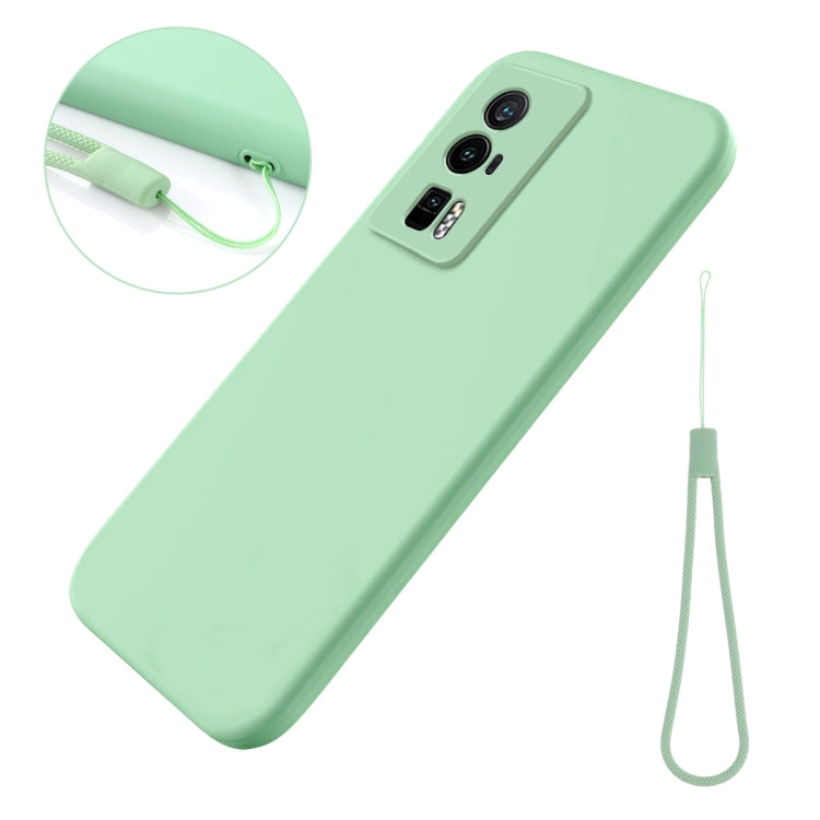 For Xiaomi Poco F5 Pro/Redmi K60/K60 Pro Pure Color Liquid Silicone Shockproof Phone Case(Green) - Xiaomi Cases by buy2fix | Online Shopping UK | buy2fix